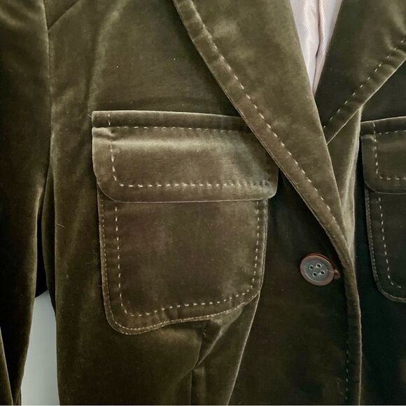 Faconnable Brown Velvet Blazer with Belt - Picture 5 of 9